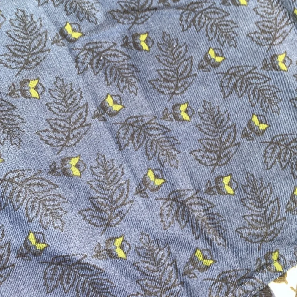 Williams Sonoma Navy Blue‎ Cream Floral Placemats Set (2)